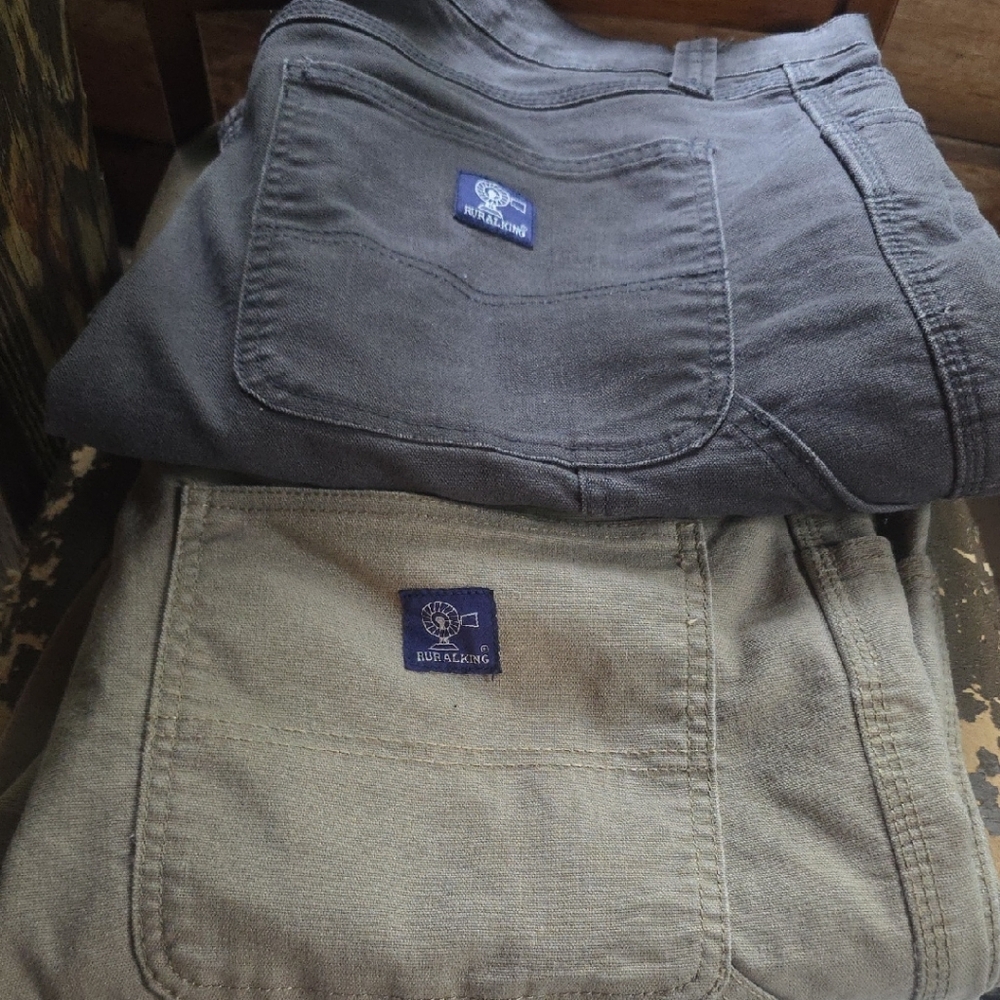 Rural King Gray and Tan Pants 38x30
